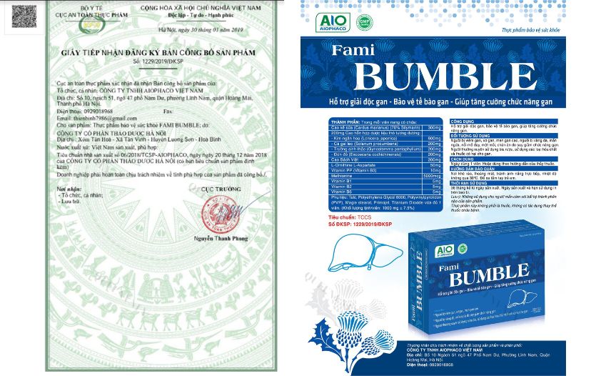 Fami Bumble giấy phép