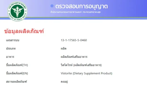 Vistorite FDA